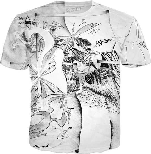 Abstract Elastic T-Shirt