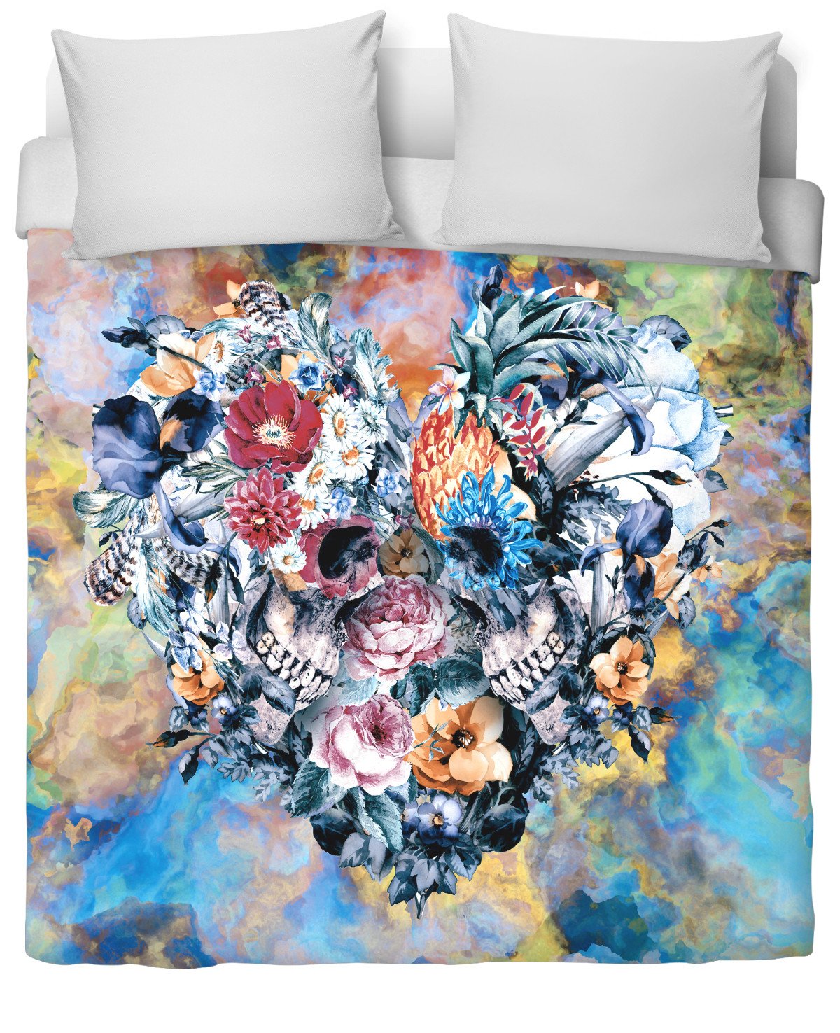 Skull - Heart Duvet Cover Set