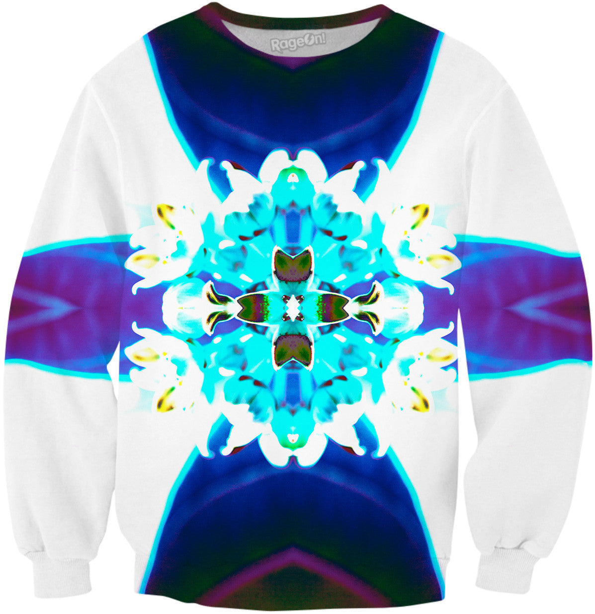 Blue Flower Reflect Sweatshirt