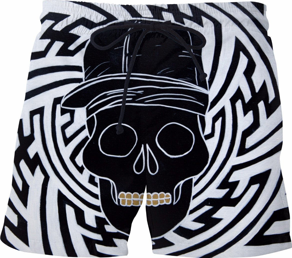 AGA Black To The Bone Swim Trunks