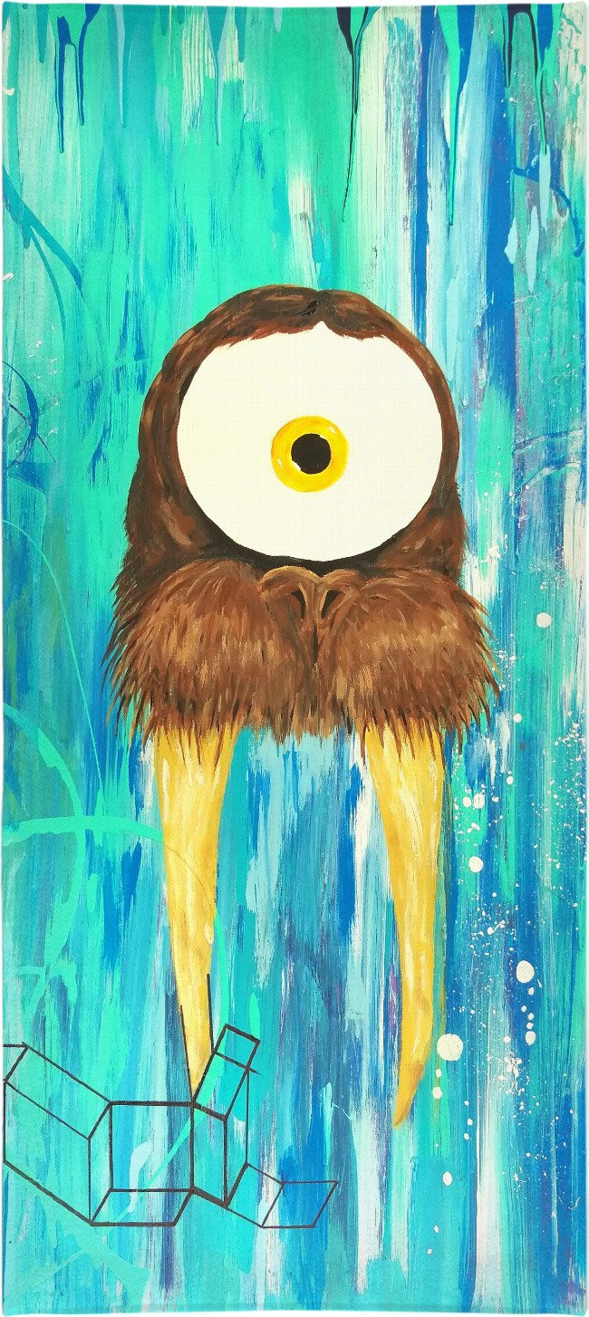 Spirit Animal Sight: Walrus Beach Towel