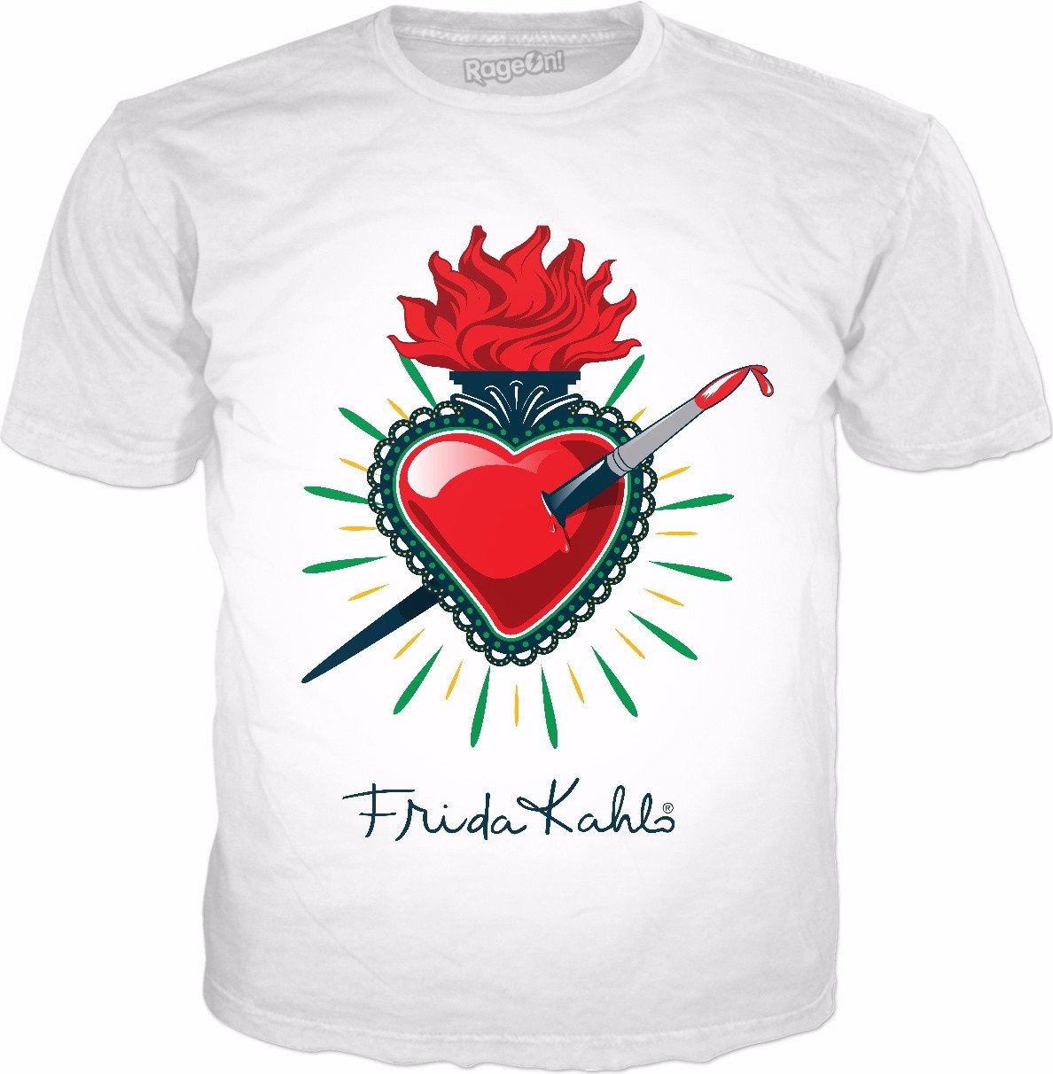 Frida Kahlo Pierced Heart Classic White T-Shirt