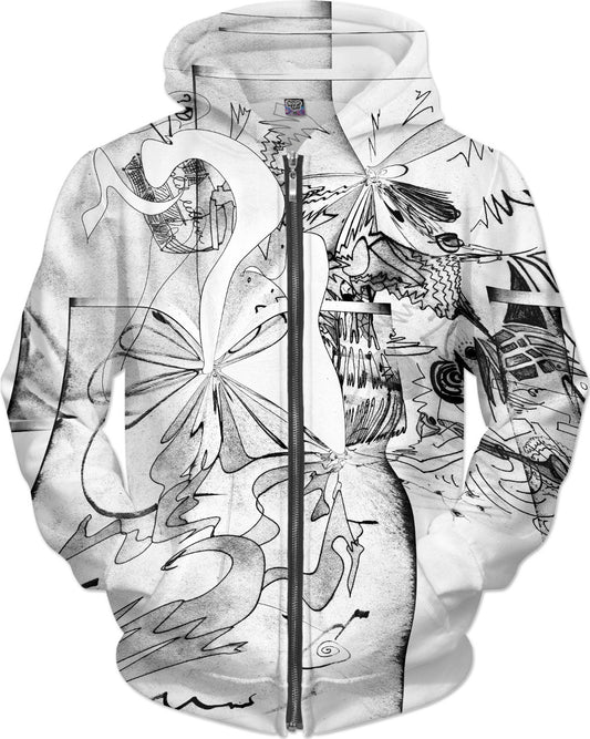 Abstract Elastic Hoodie