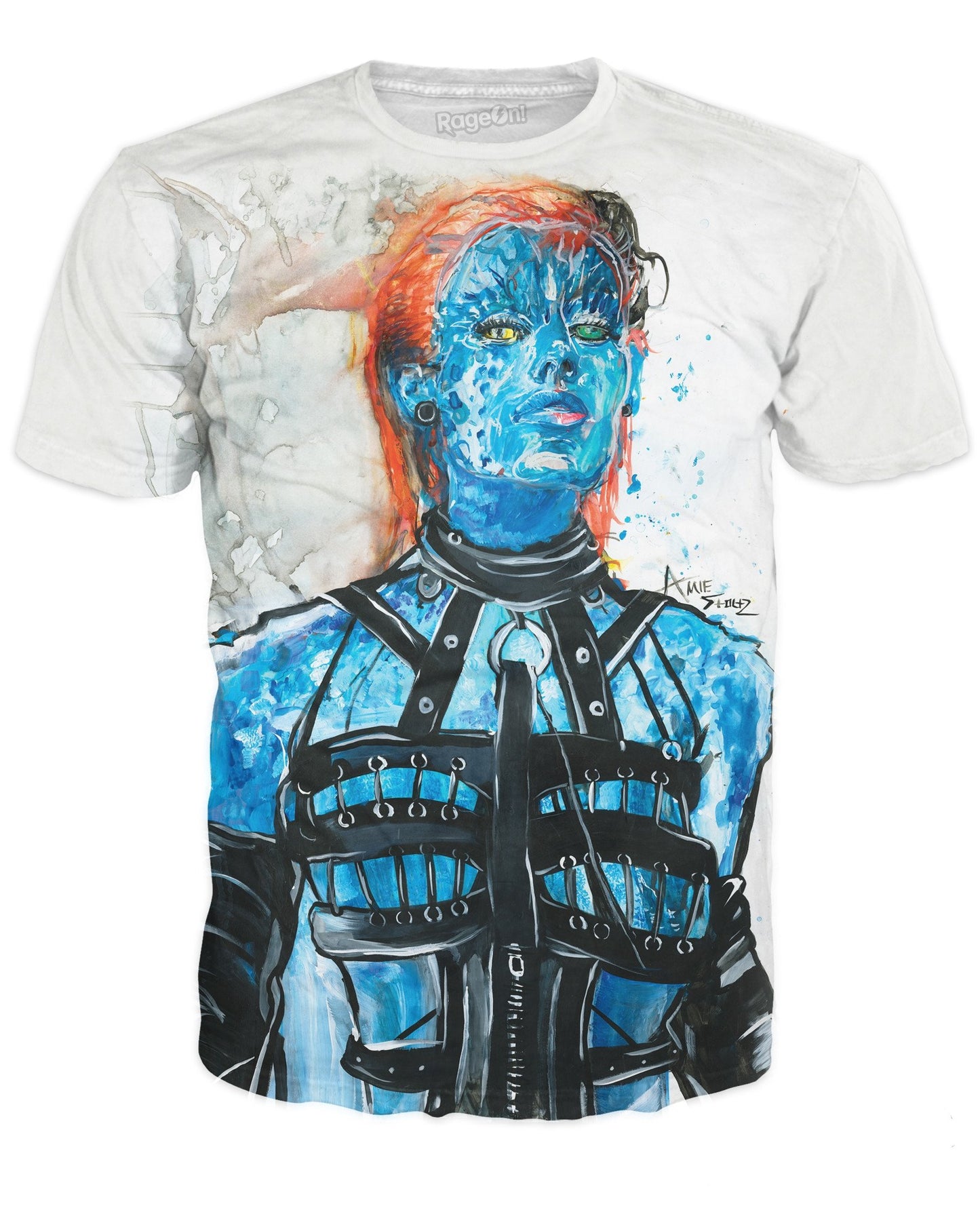 Lady in Blue T-Shirt