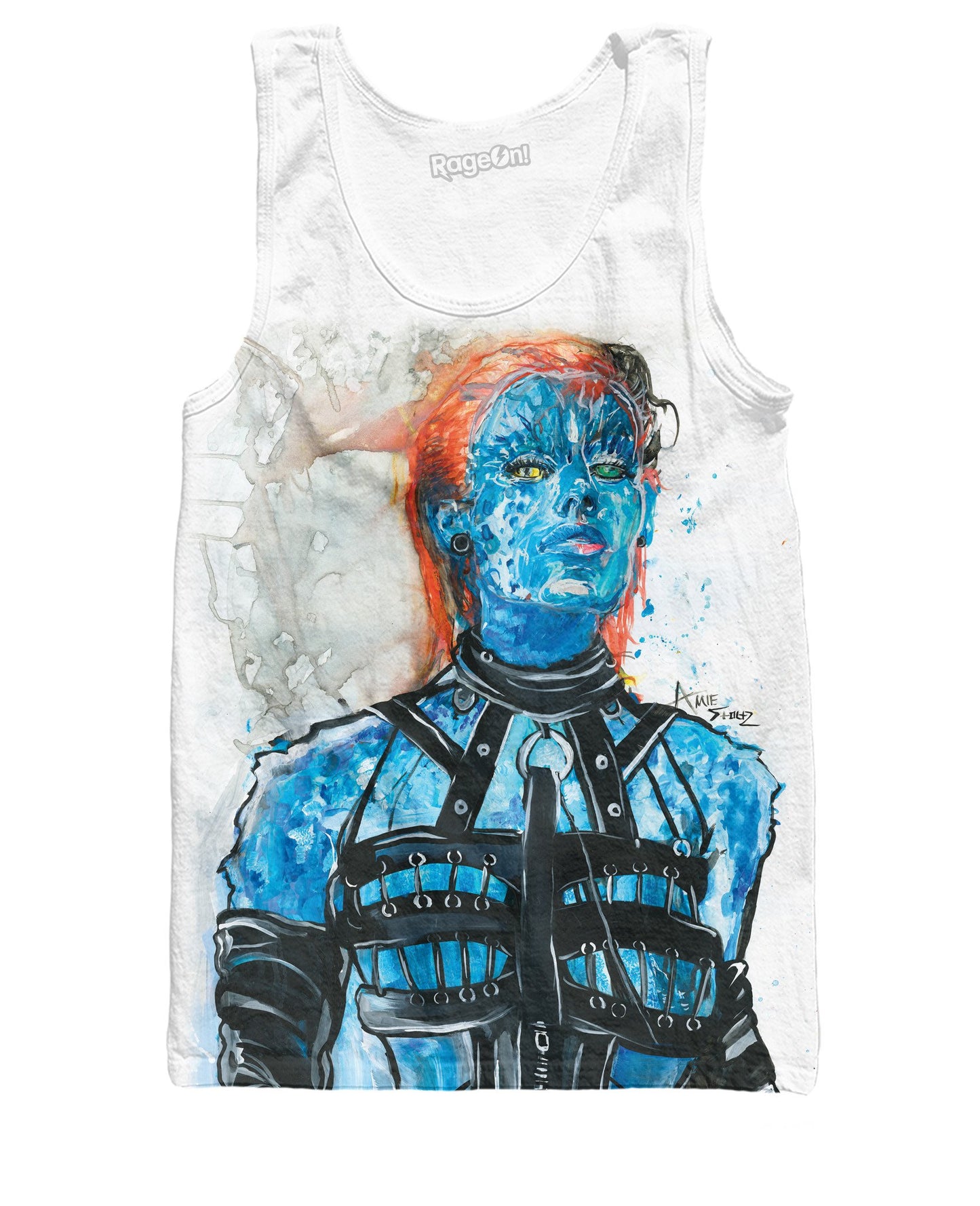 Lady in Blue Tank Top