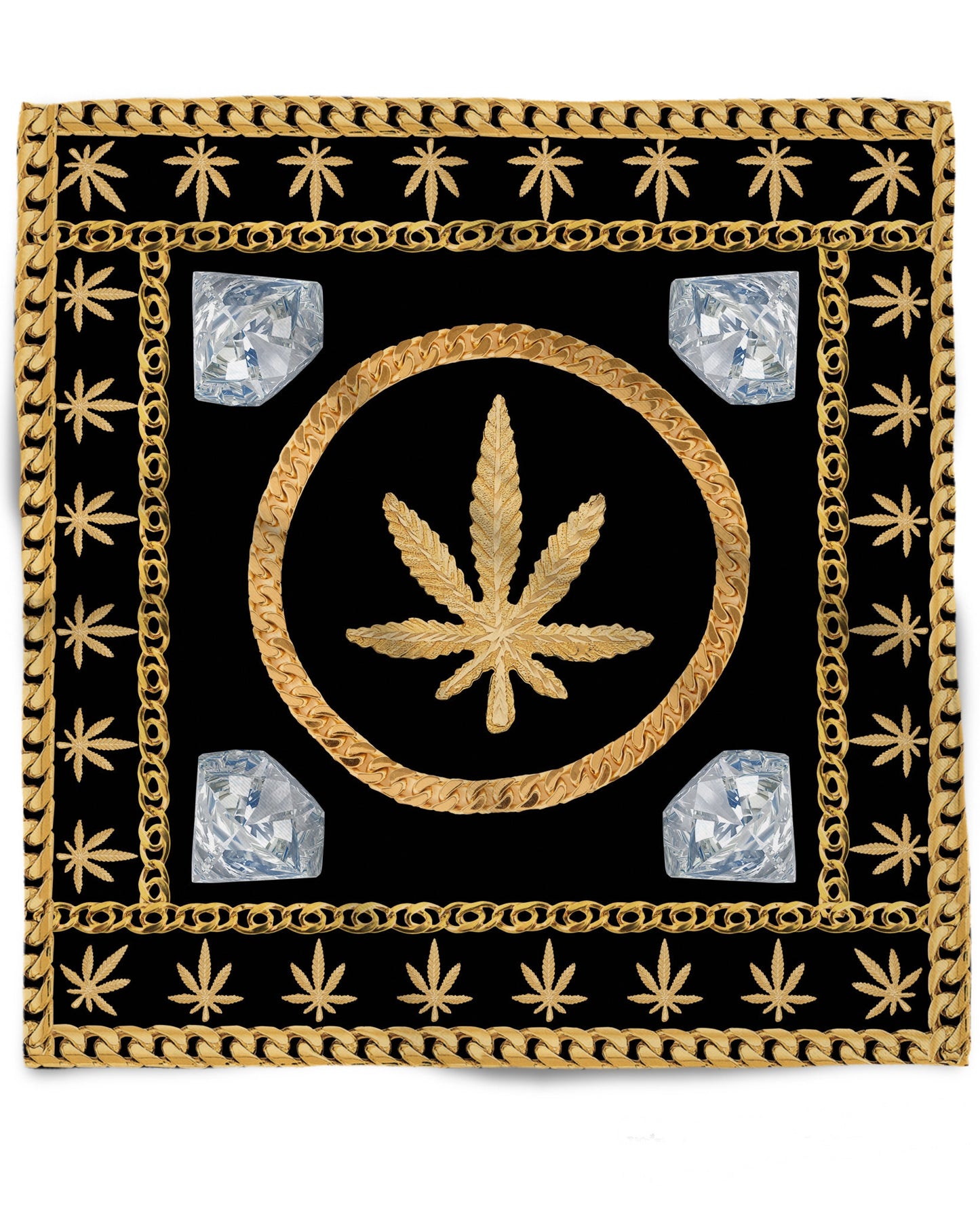 Gold Chains and Diamonds Bandana