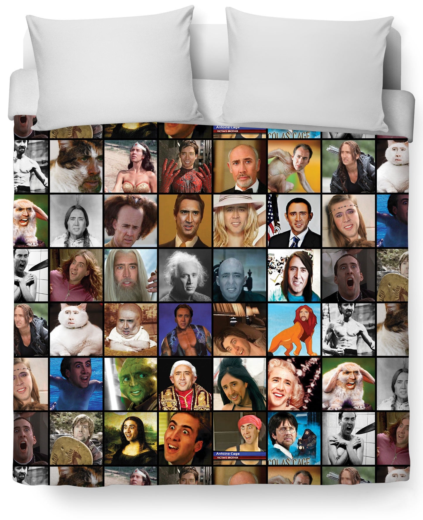 Nicolas Cage Rage Faces Duvet Cover Set