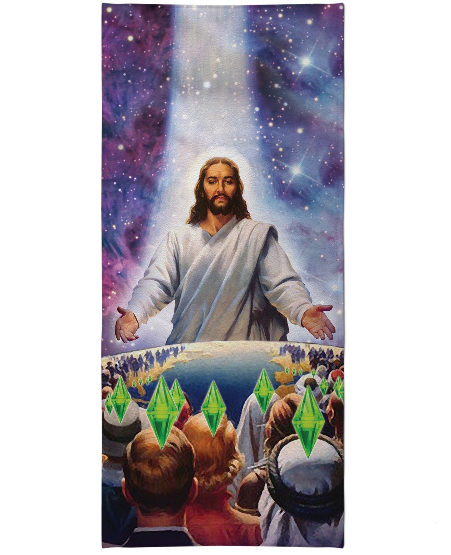 Jesus Died For Your Sims Beach Towel