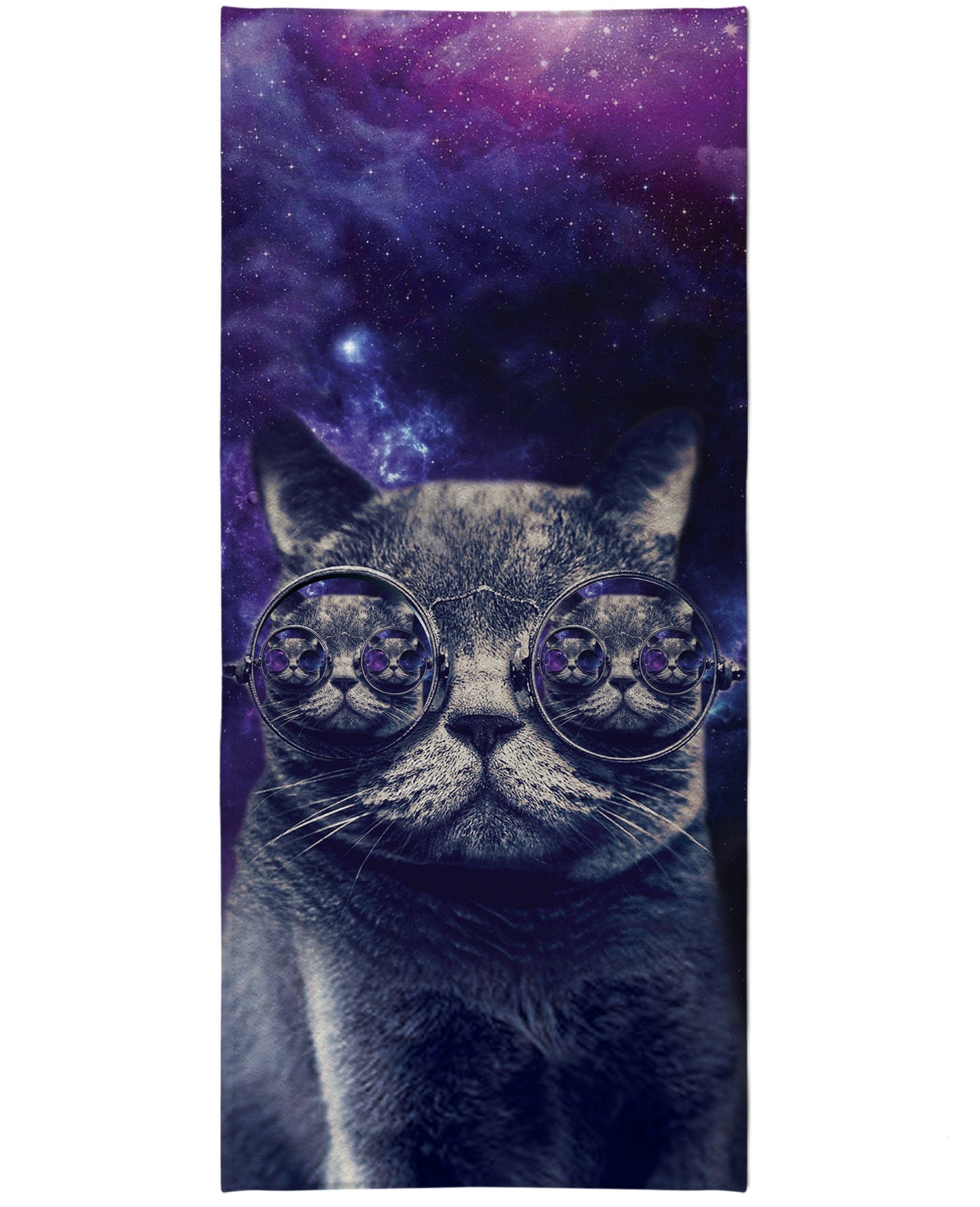 Hipster Cat Beach Towel
