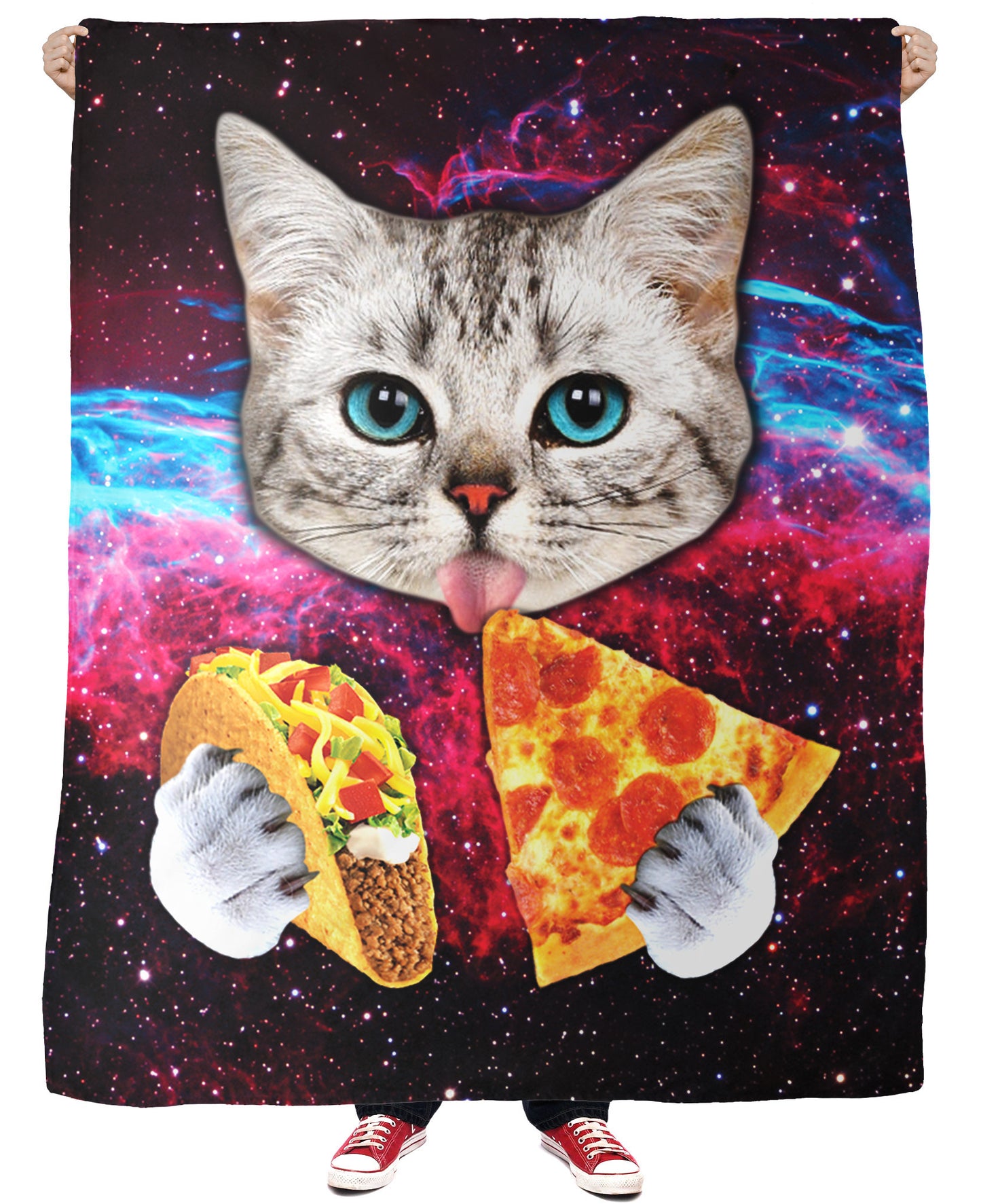 Taco Cat Fleece Blanket