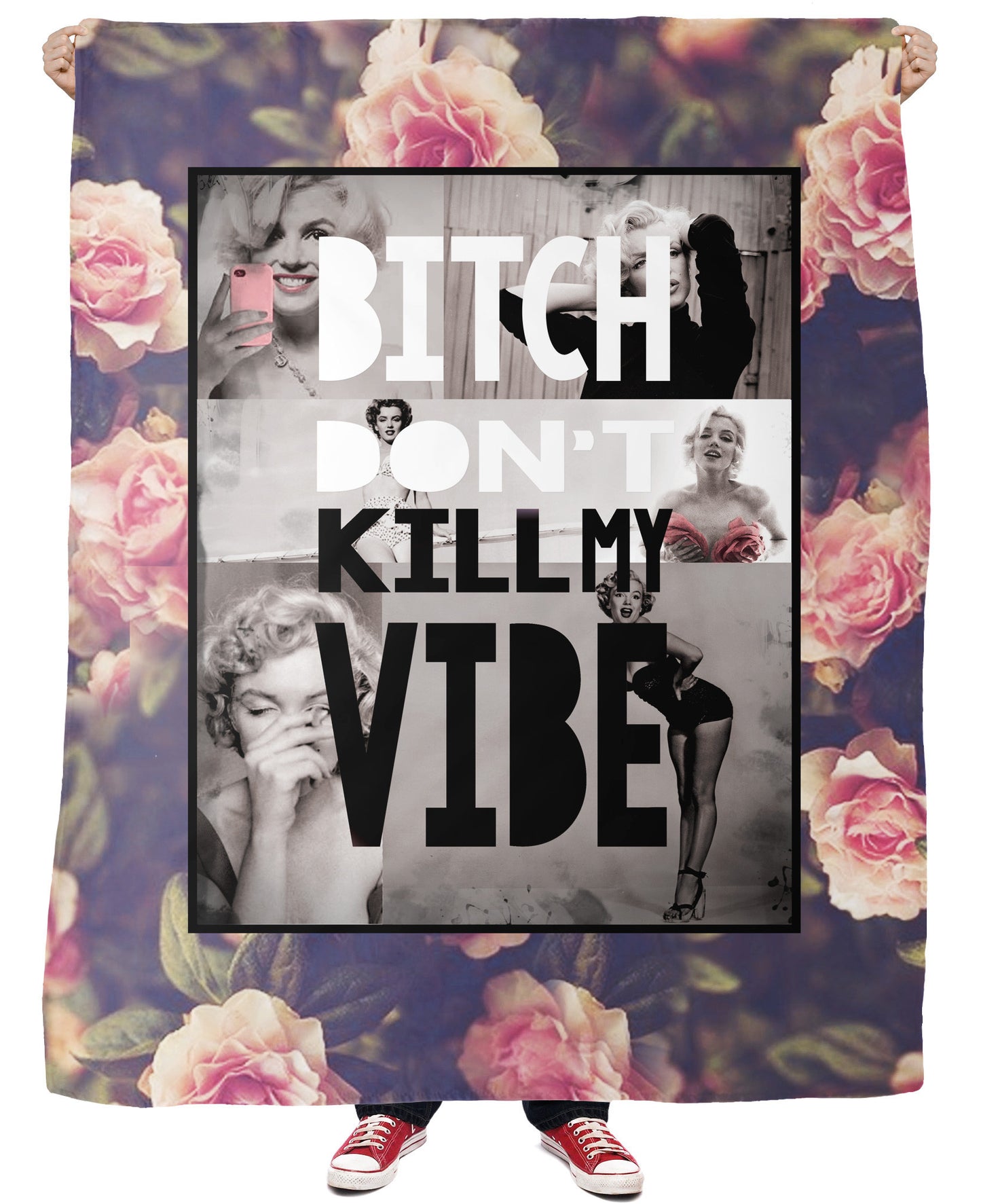 Bitch Don't Kill My Vibe Fleece Blanket