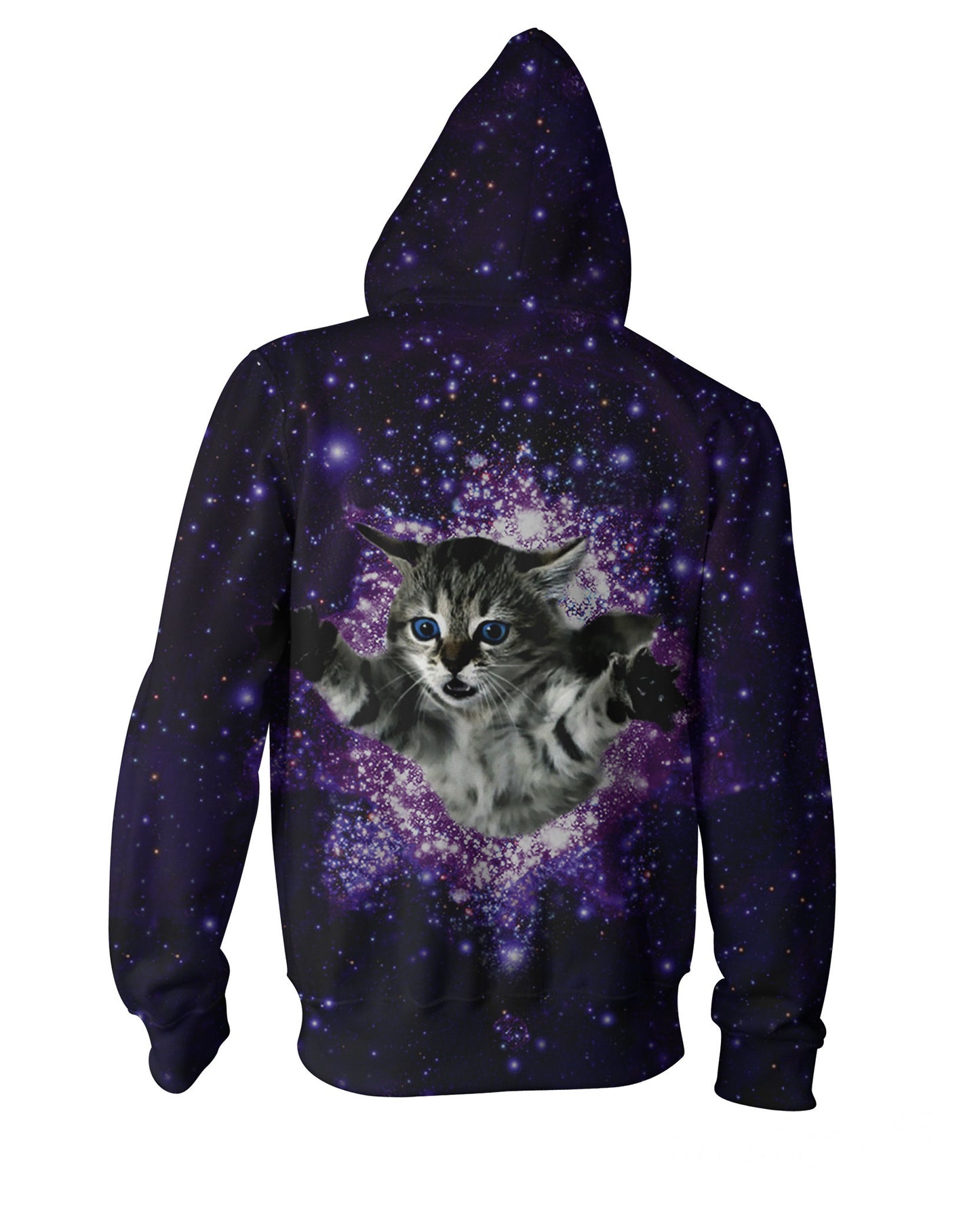 Kitty Glitter Zip-Up Hoodie