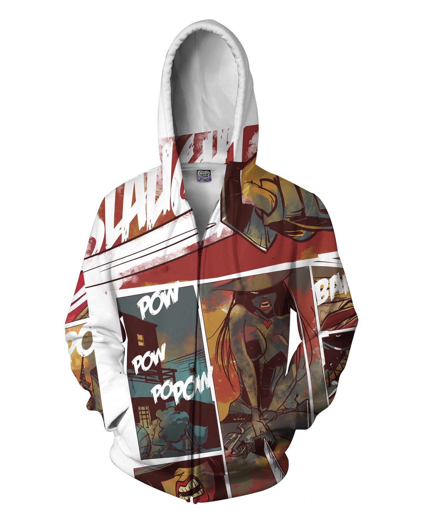 Comic Cowboy Zip-Up Hoodie