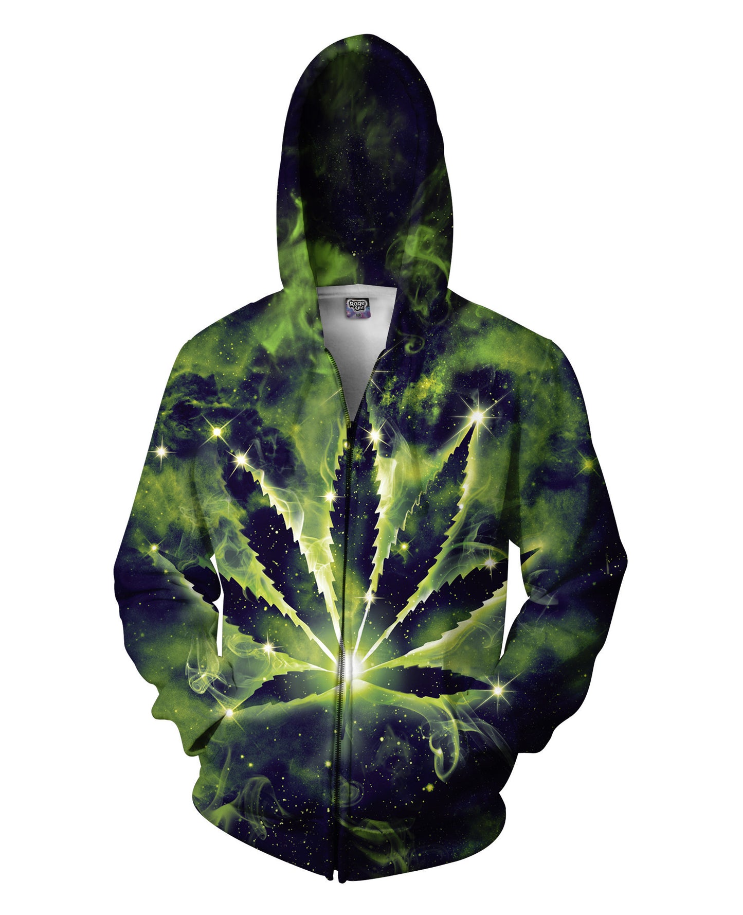 Weed Constellation Zip-Up Hoodie