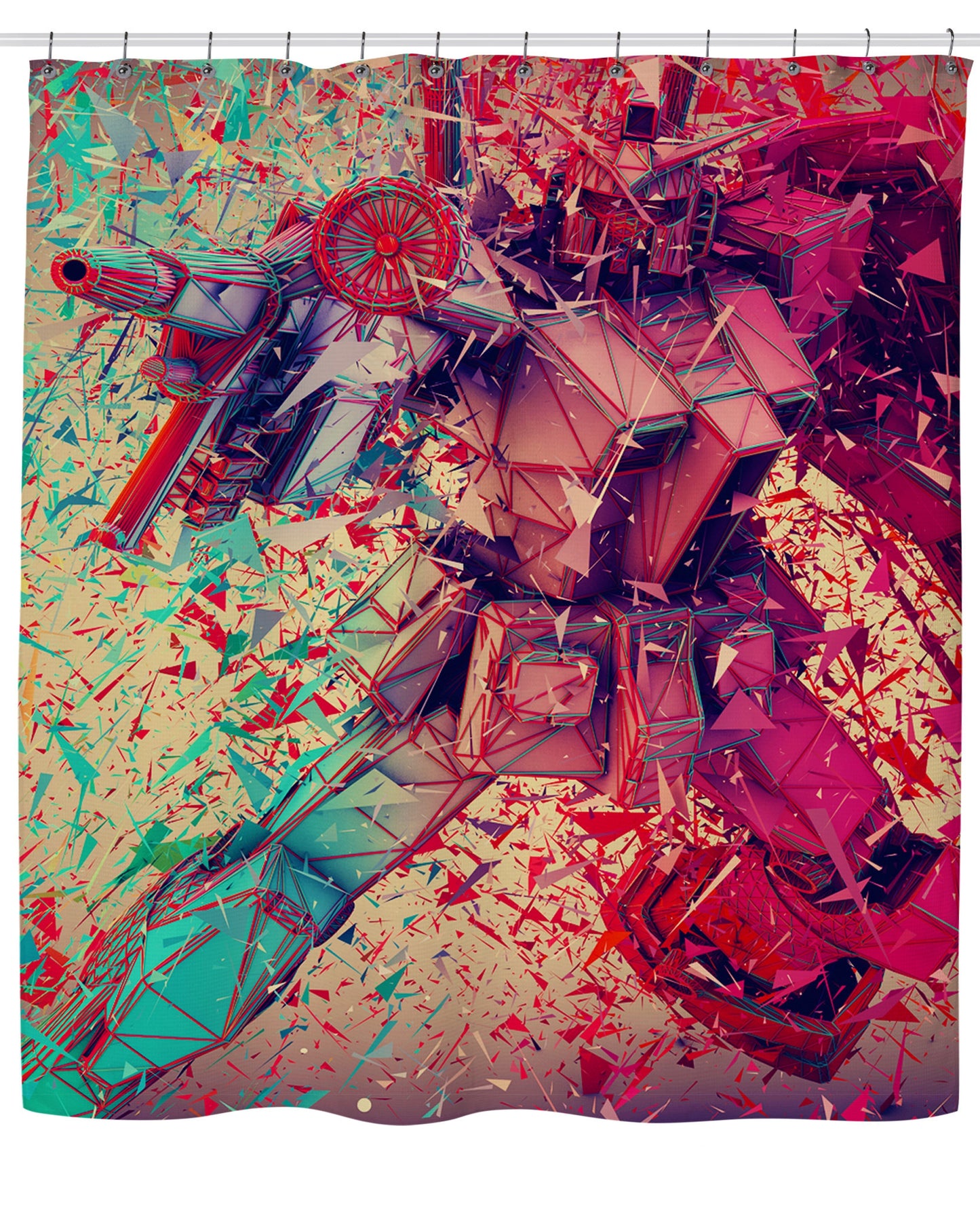 3D Transformers Shower Curtain