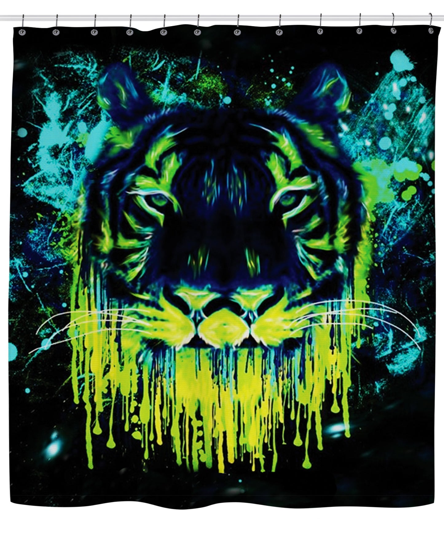 Tiger Drippy Shower Curtain