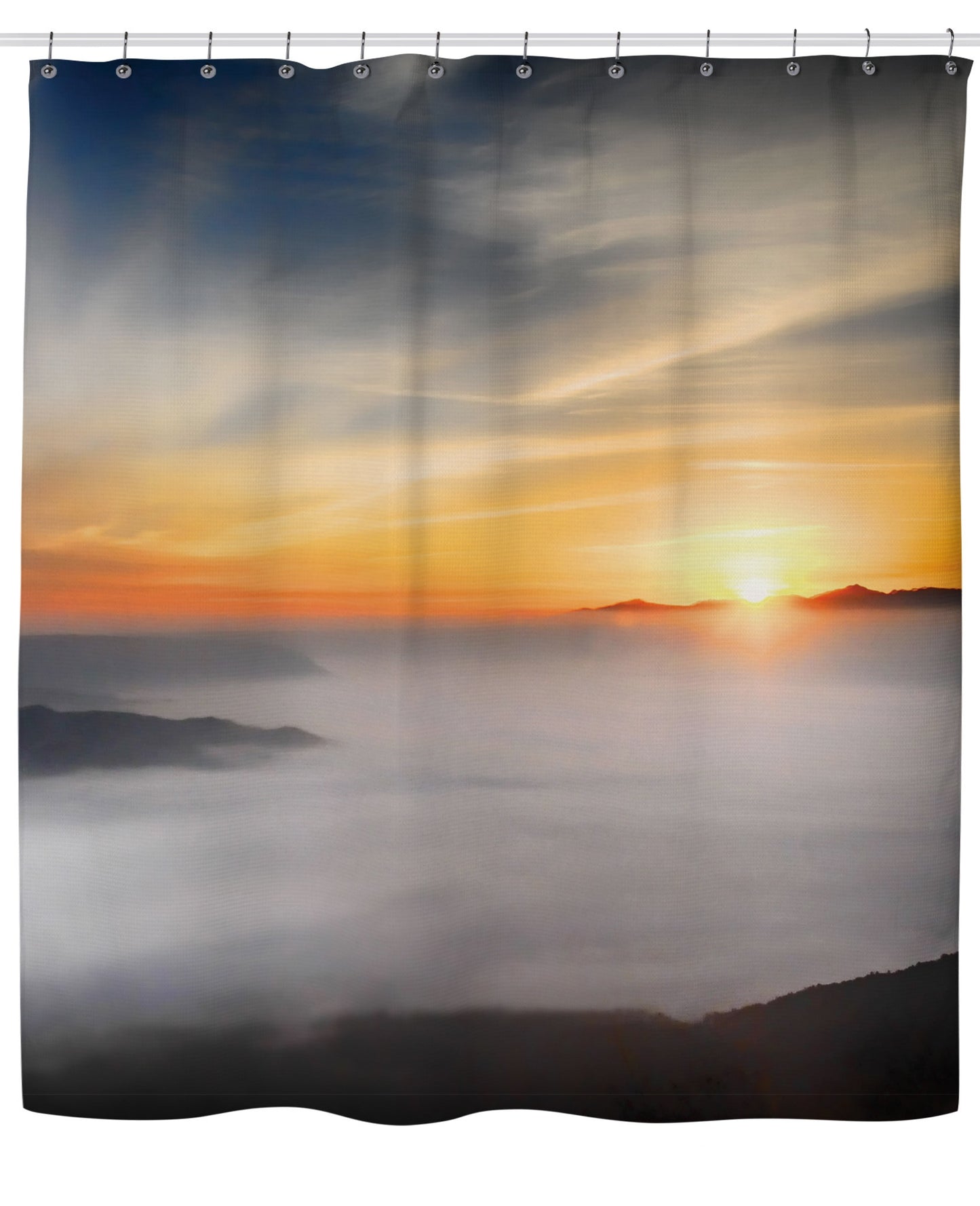 Sea of Clouds Sunrise Shower Curtain