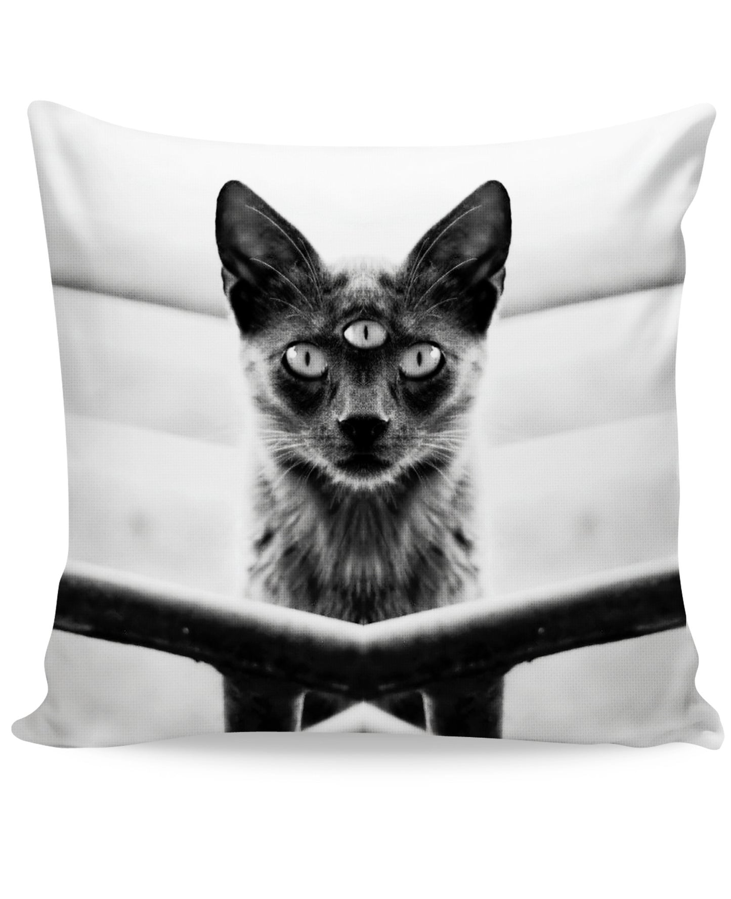 Third Eyed Cat Couch Pillow