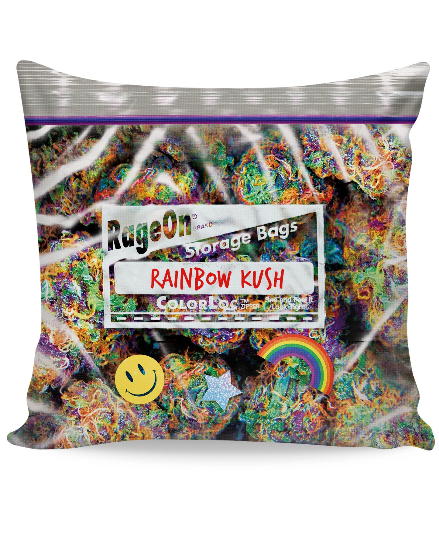 Rainbow Kush Weed Bag Couch Pillow