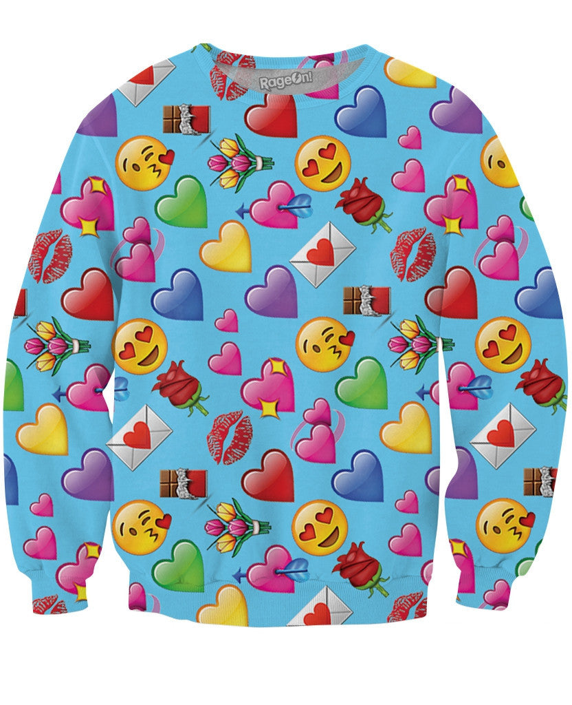 Romantic Emojis Crewneck Sweatshirt