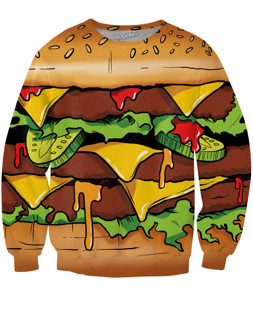 Tasty Burger Crewneck Sweatshirt