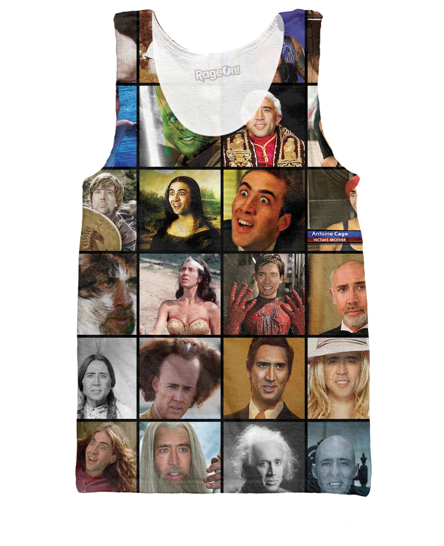 Nicolas Cage Rage Faces Tank Top