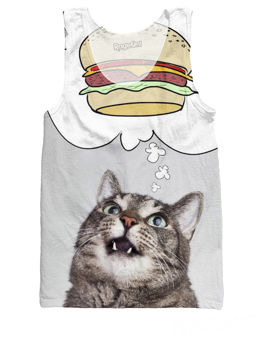 Burger Cat Tank Top