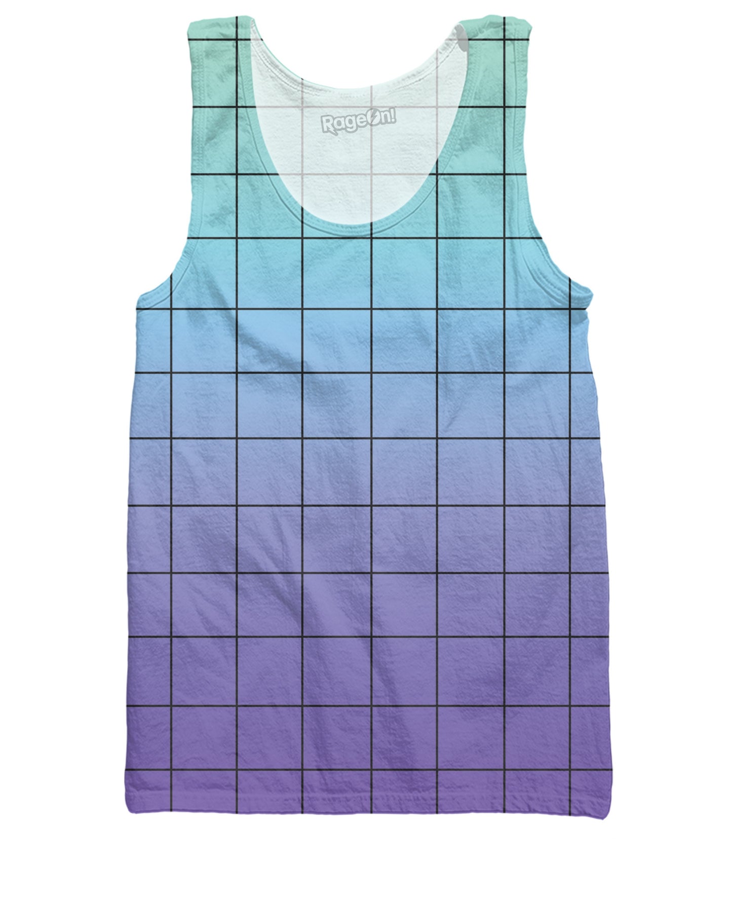 Blue Purple Grid Tank Top