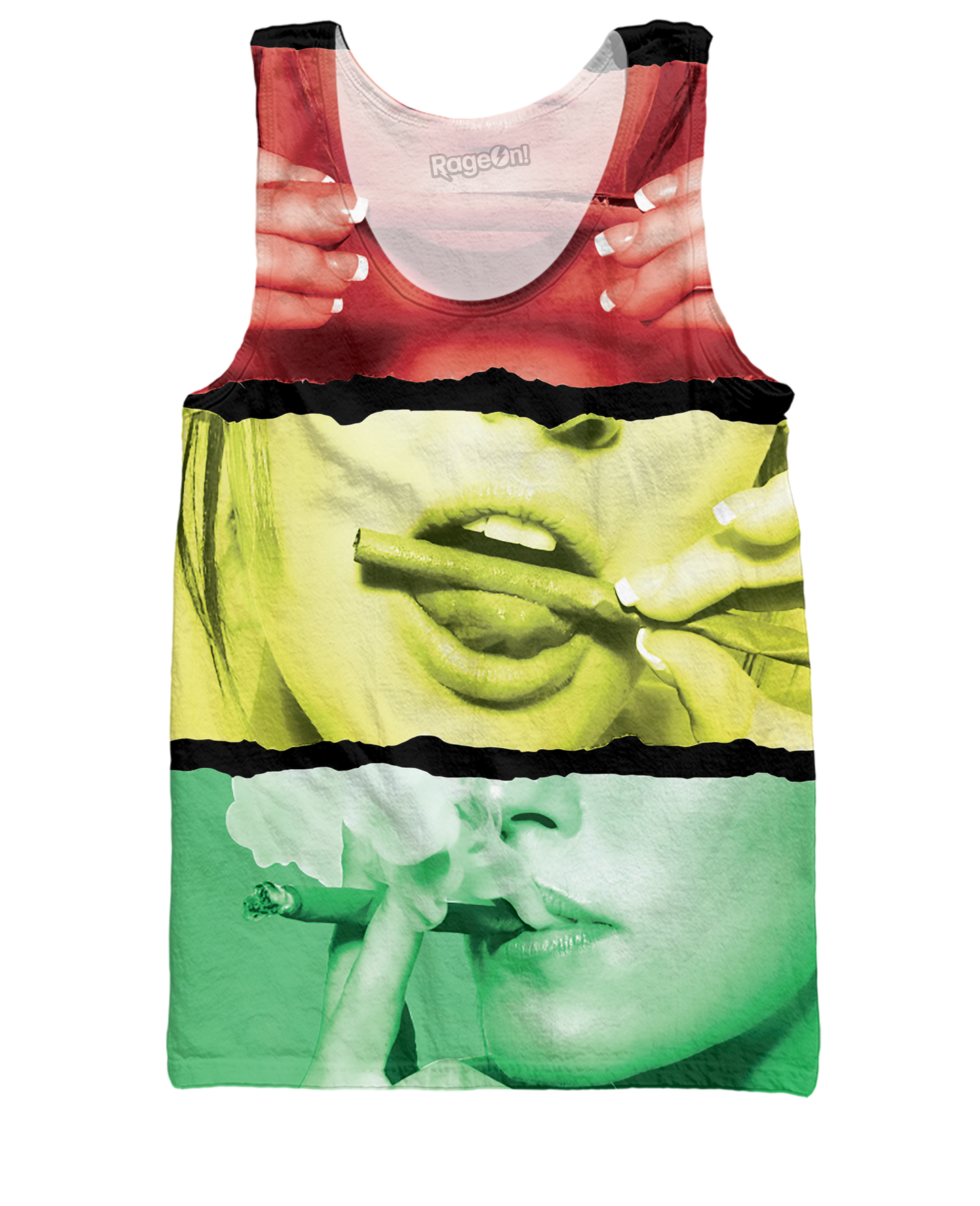 Rasta Girl Rolling a Blunt Tank Top