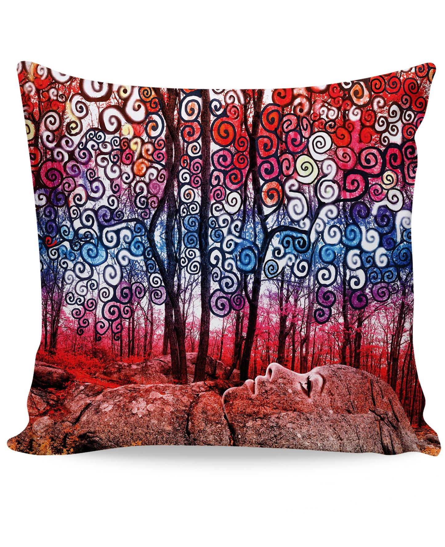 Scribble Forest Couch Pillow