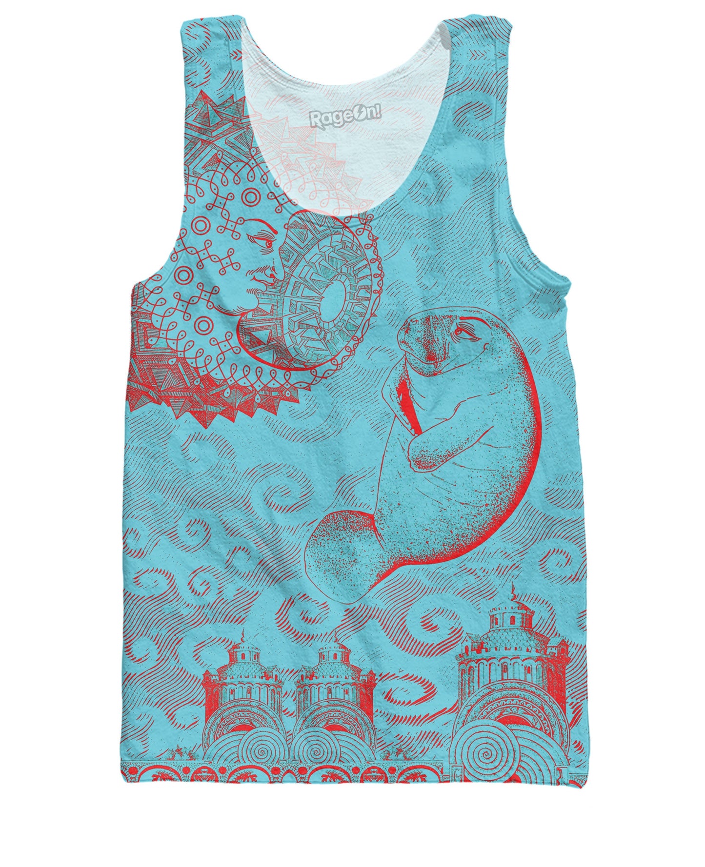 Moon and Manatee Tank Top