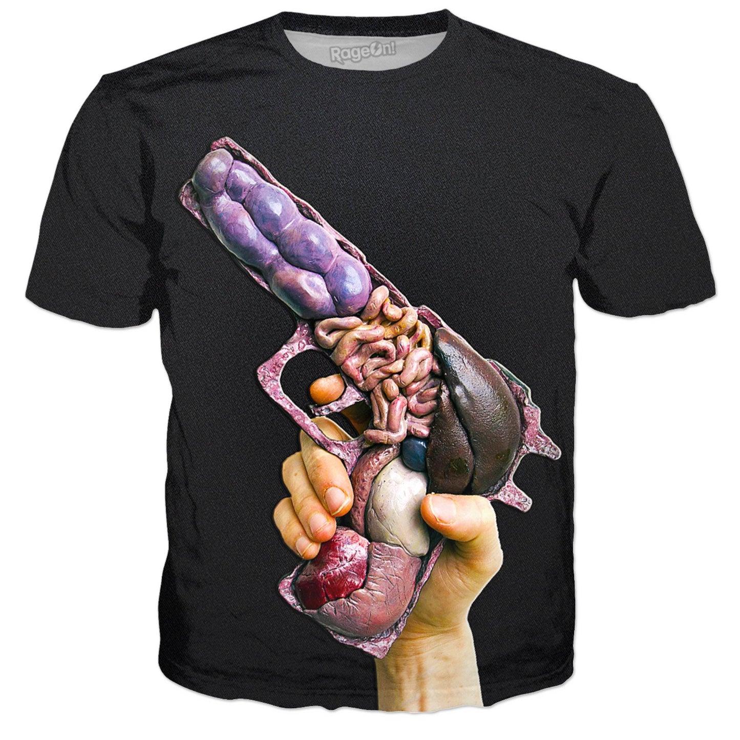 Symbolic Gun - Black Background T-Shirt