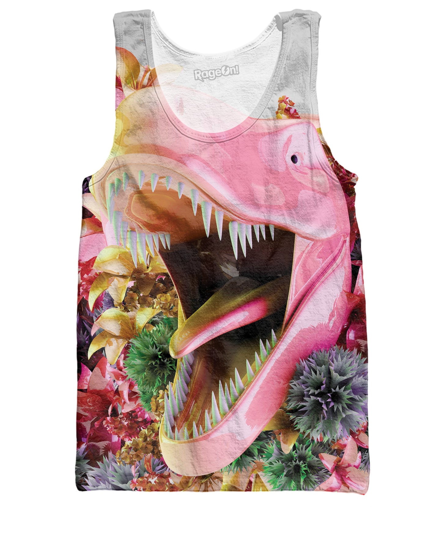 Floral T-Rex Tank Top