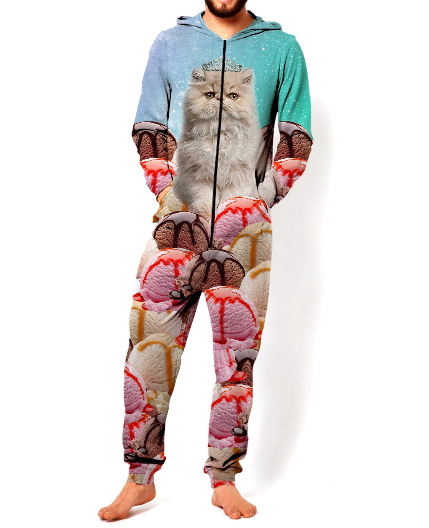 Princess Ice Cream Space Cat Onesie