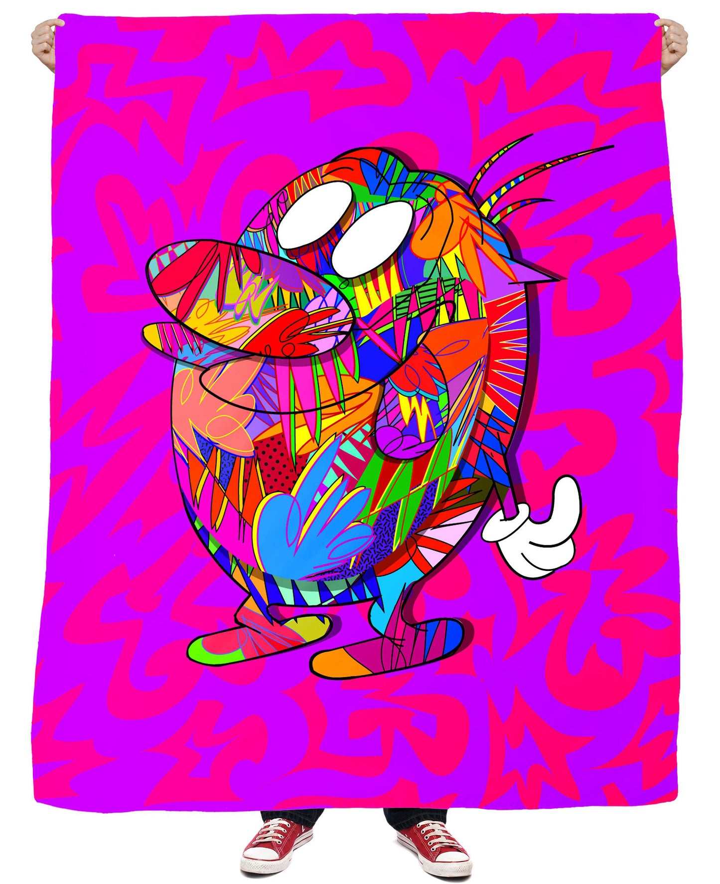 Stimpy Fleece Blanket