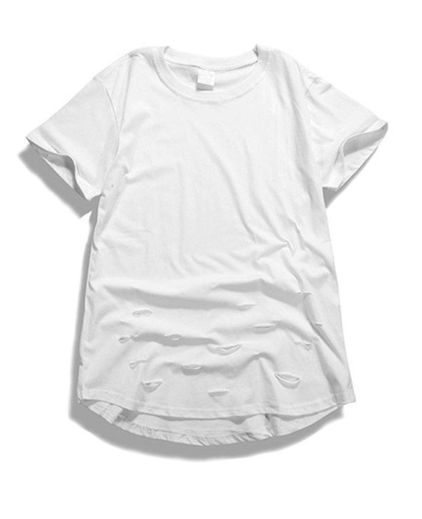 Extended Distressed T-Shirt