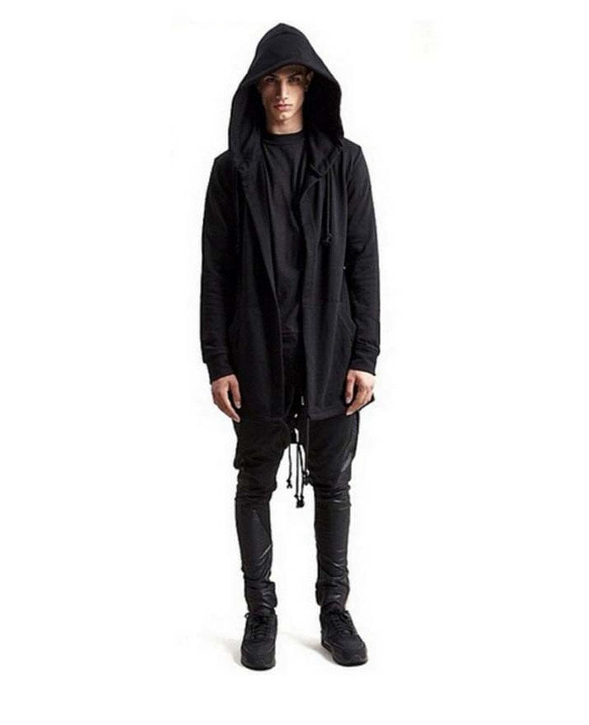Gold Zipper Hooded Cloak Sweatshirt