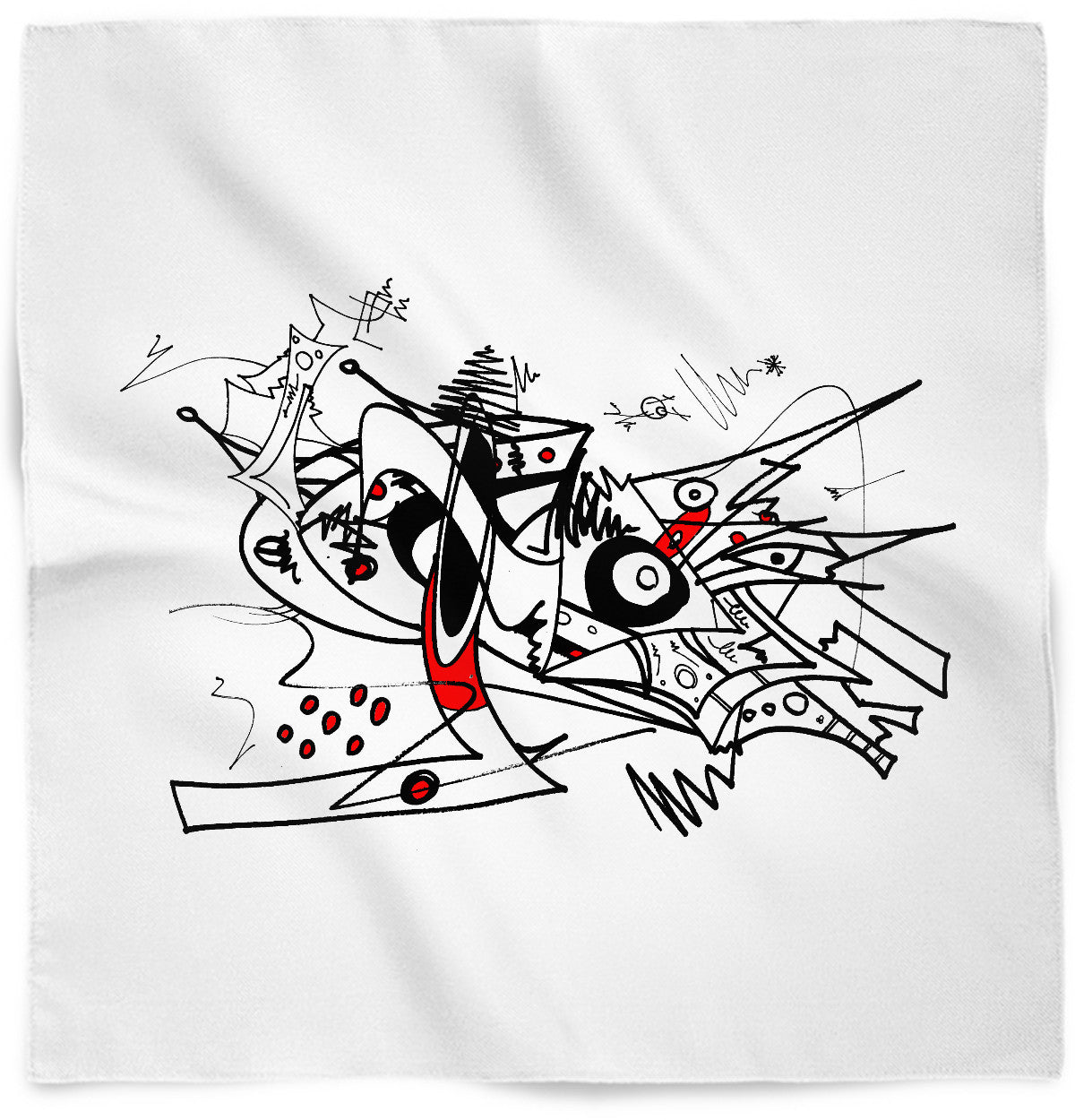 Red & Black Abstract 1 Bandana