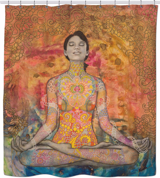 Peaceful Meditation Shower Curtain
