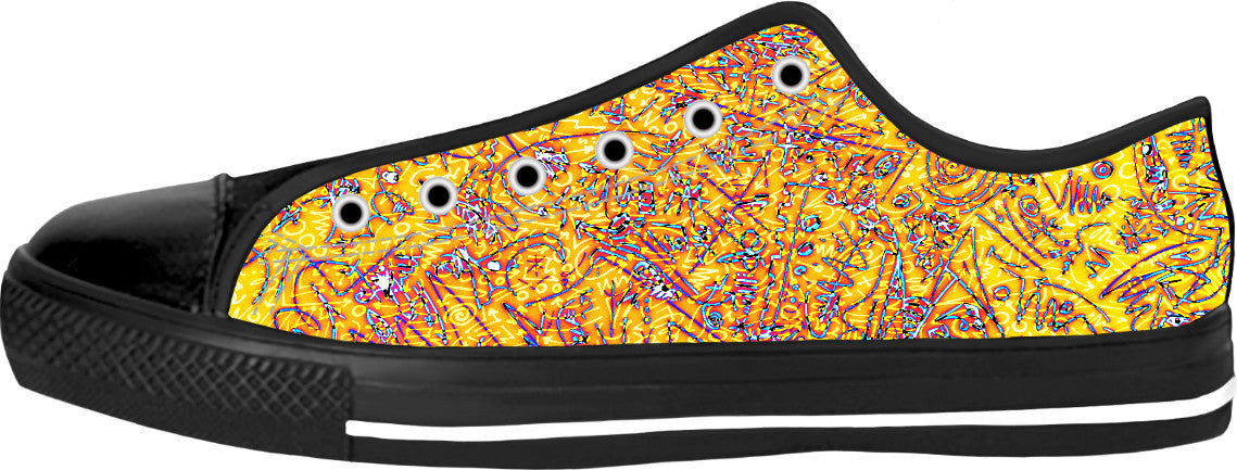 Raspberry Lemonade Black Low Top Shoes