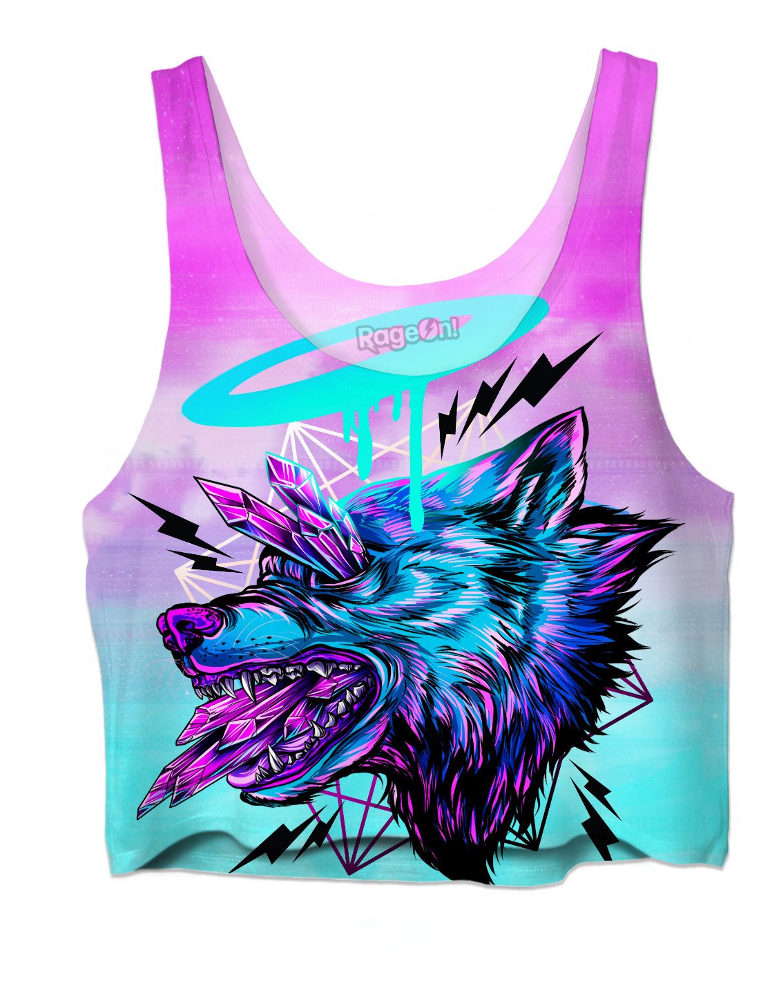 Crystal Wolf Crop Top