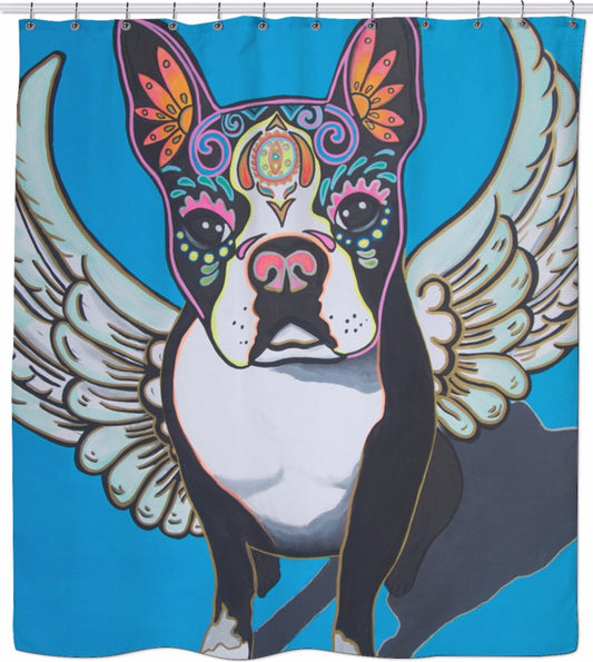 AGA Angel Dog Shower Curtain