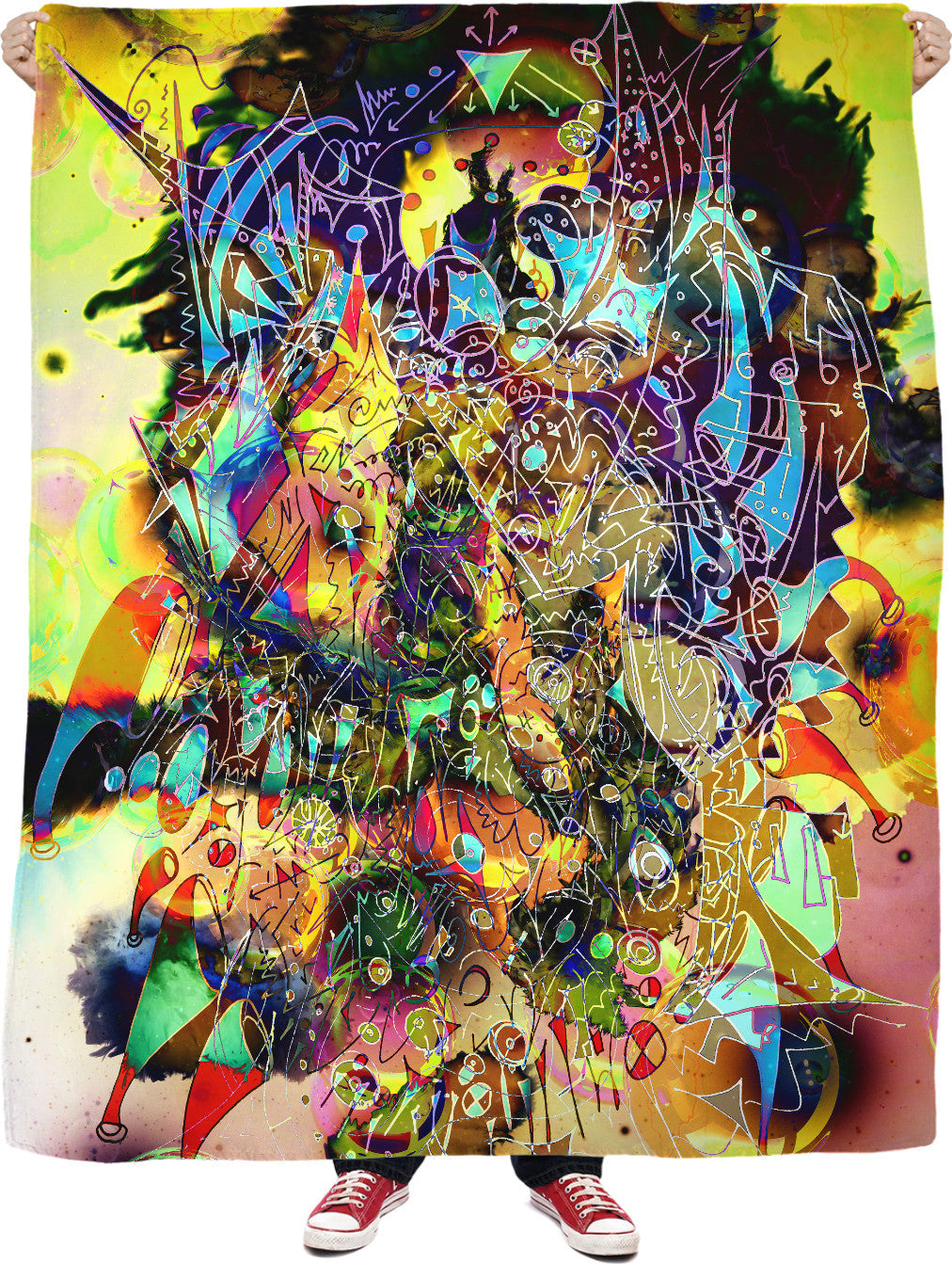 Face Melt Fleece Blanket