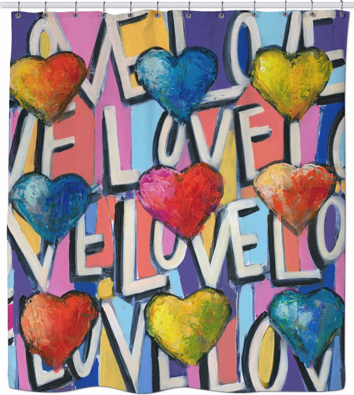 BON LOVE 6 Shower Curtain