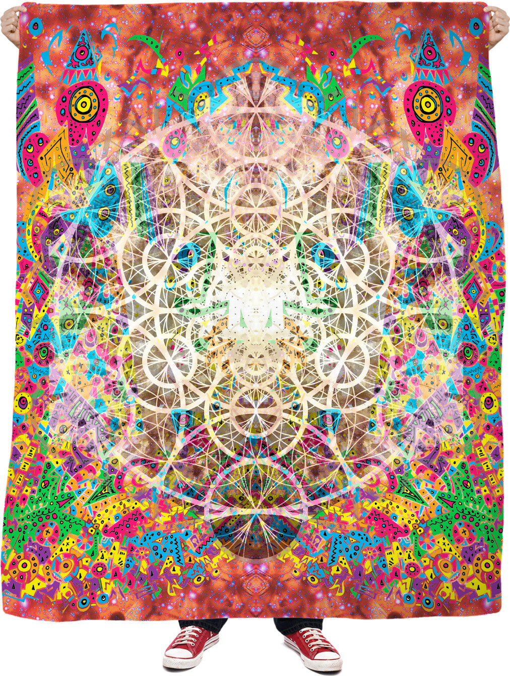 Whateva Whateva Neon Nebula Hexplosion Fleece Blanket