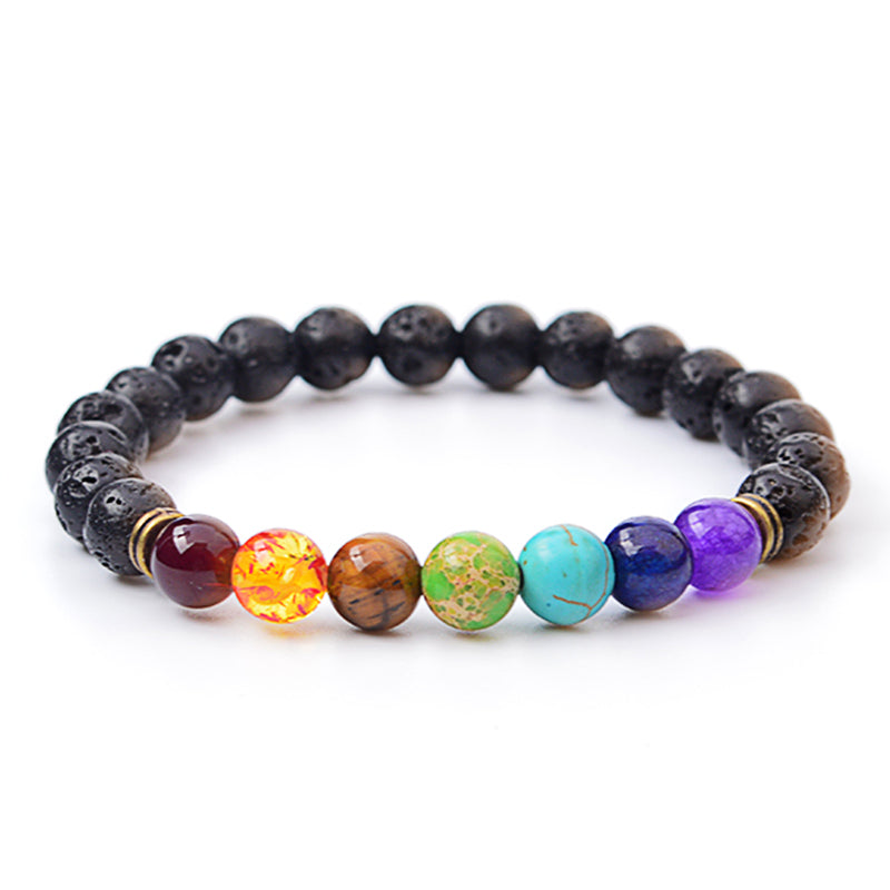 Balance Chakra Healing Lava Stone Bracelet