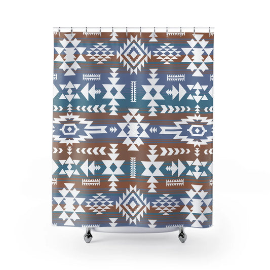 Cowboy Ranch Home Decor Western Aztec Print Shower Curtain