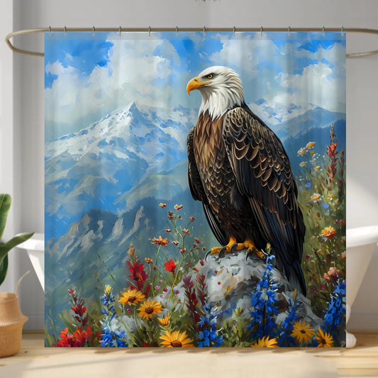 Bald Eagle American Outdoorsy Shower Curtain