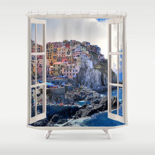 Amalfi Coast Southern Italy | OPEN WINDOW ART Shower Curtain