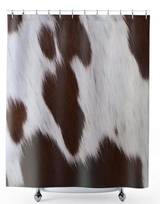 Cow Hide Print Shower Curtain